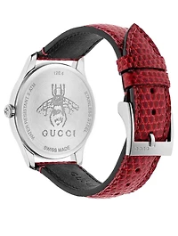 G-Timeless Steel Lizard Strap Watch