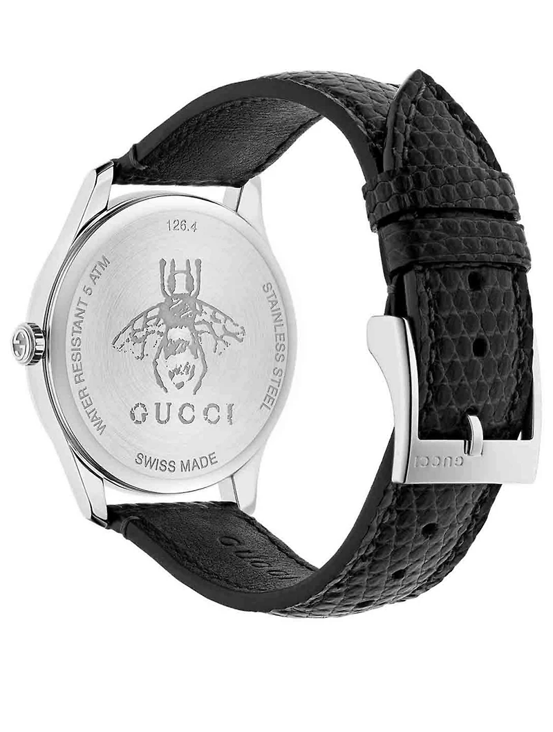 G-Timeless Steel Lizard Strap Watch