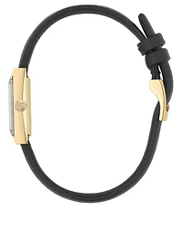 G-Frame Goldtone Leather Strap Watch