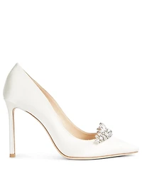 Romy 100 Satin Pumps With Crystals