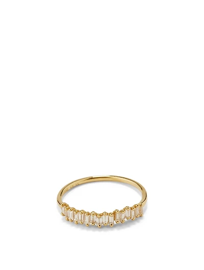 Fireworks 18K Gold Half Band Ring With Diamonds