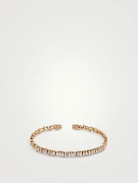 18K Rose Gold Classic Diamond Bangle Bracelet