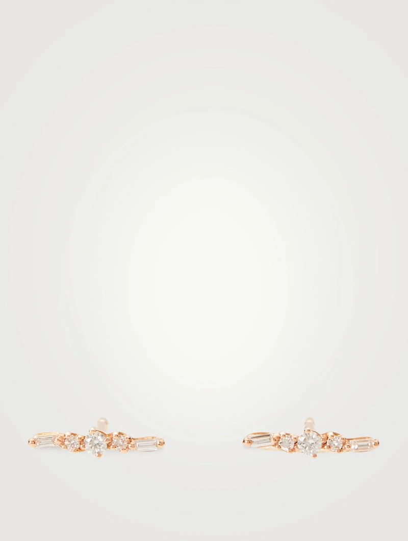 Fireworks 18K Rose Gold Earrings With Diamonds