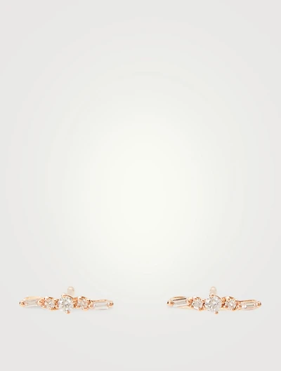 Fireworks 18K Rose Gold Earrings With Diamonds