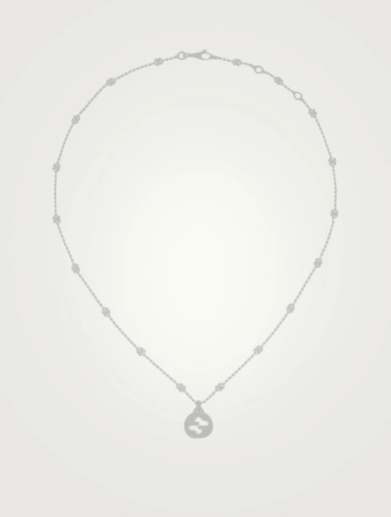 Interlocking G Sterling Silver Pendant Necklace