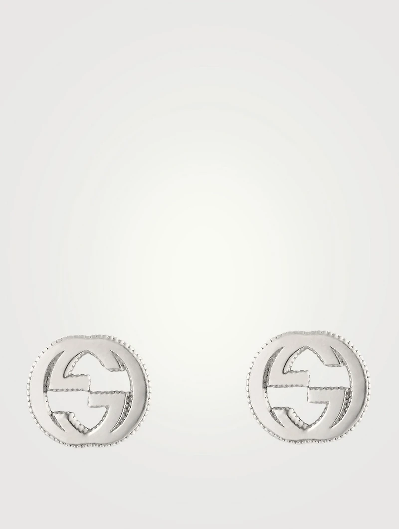 Interlocking G Sterling Silver Stud Earrings