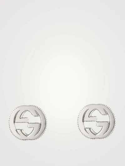Interlocking G Sterling Silver Stud Earrings