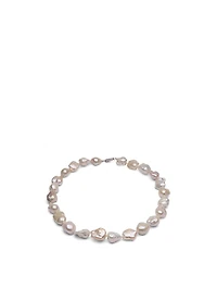 18K White Gold Graduated Pearl Necklace