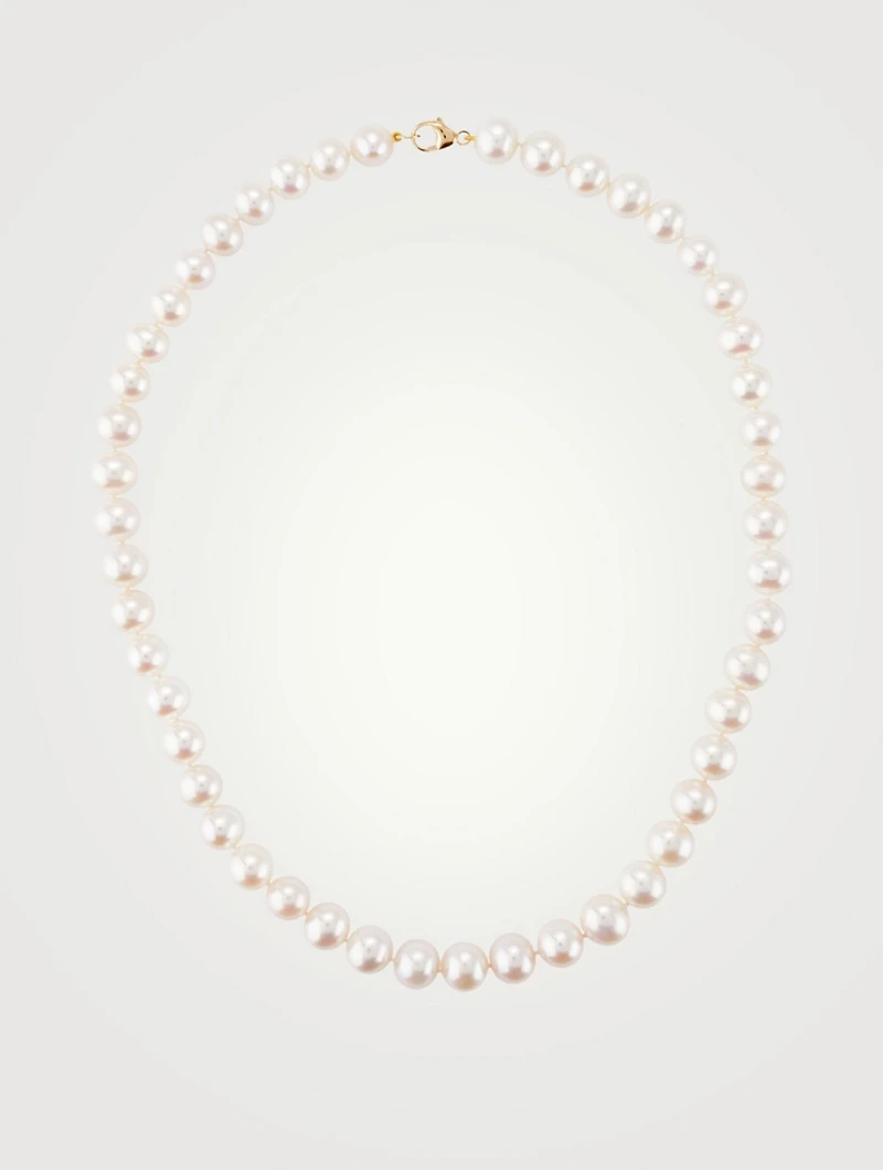 18K Yellow Gold Pearl Necklace