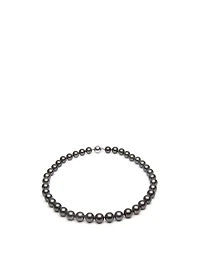 18K White Gold Medium Graduated Tahitian South Sea Pearl Necklace