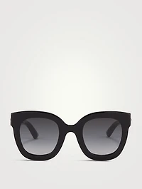 Square Sunglasses With Crystal Stars