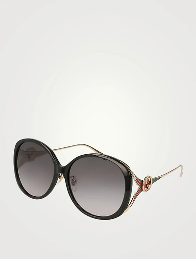 Round Sunglasses With Web