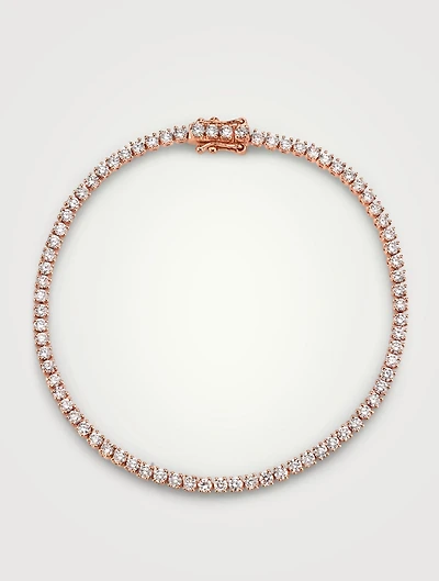 18K Rose Gold Hepburn Bracelet With Diamonds