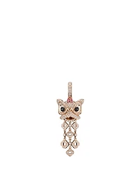 Medium Xi Xi 18K Rose Gold Pendant With Diamonds, Pink Sapphires And Onyx