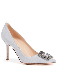 Hangisi 90 Sparkle Pumps With Crystal Buckle