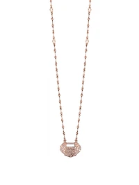 Large Yu Yi 18K Rose Gold Necklace With Diamonds
