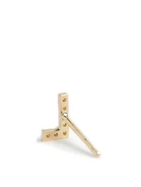 Love Letter 14K Gold Pavé Stud A to Z With Diamonds