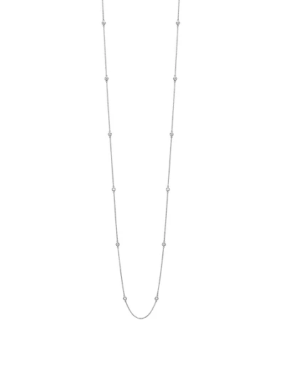18K White Gold Sautoir Necklace With Diamonds