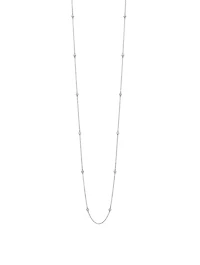 18K White Gold Sautoir Necklace With Diamonds