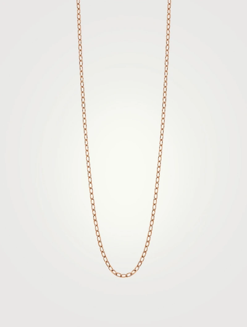 Inch 18K Rose Gold Chain Link Necklace