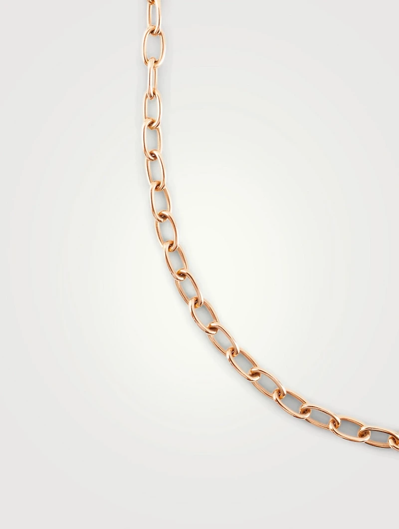 Inch 18K Rose Gold Chain Link Necklace