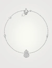 Petite Wulu 18K White Gold Bracelet With Diamonds