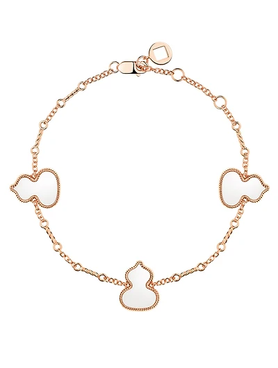 Triple Wulu 18K Rose Gold Bracelet With Agate