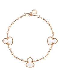 Triple Wulu 18K Rose Gold Bracelet With Agate