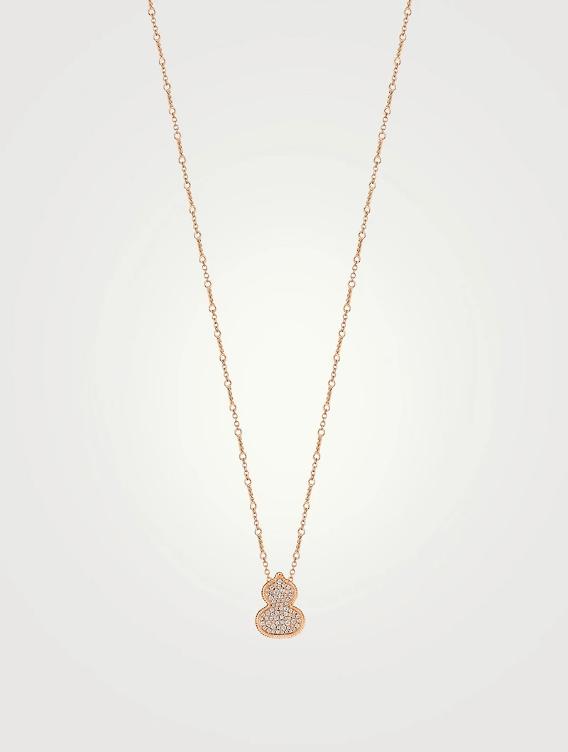 Wulu 18K Rose Gold Necklace With Diamonds