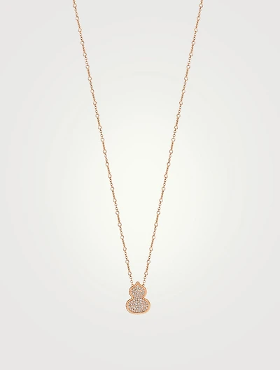 Wulu 18K Rose Gold Necklace With Diamonds