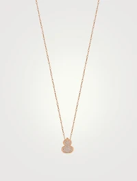 Wulu 18K Rose Gold Necklace With Diamonds