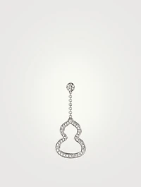 Small Wulu 18K White Gold Drop Earring With Diamonds