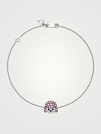 Wang Wang 18K White Gold Toy Poodle Bracelet With Diamond And Sapphire