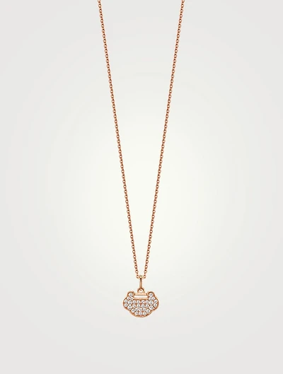 Petite Yu Yi 18K Rose Gold Necklace With Diamonds