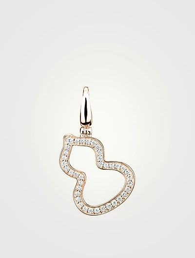 Small Wulu 18K Rose Gold Pendant With Diamonds