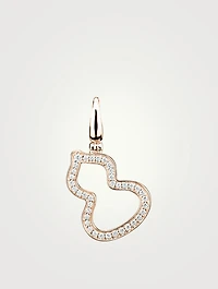 Small Wulu 18K Rose Gold Pendant With Diamonds