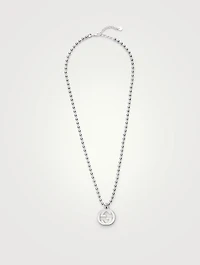 Interlocking G Sterling Silver Pendant Necklace