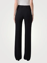 Farrah Wool High-Rise Bootcut Pants