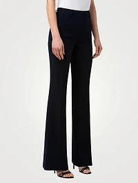 Farrah Wool High-Rise Bootcut Pants