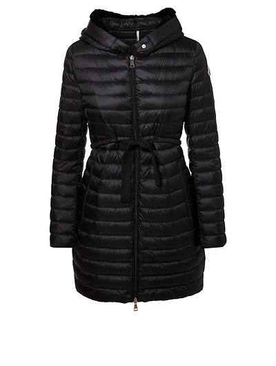 Barbel Down Puffer Coat With Fur Hood