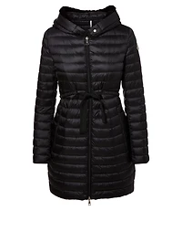 Barbel Down Puffer Coat With Fur Hood