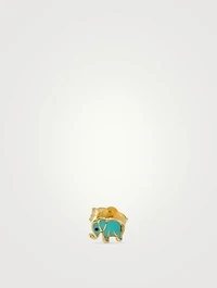 Mini 14K Gold Elephant Single Stud Earring