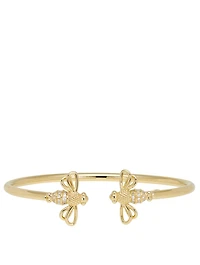 18K Gold Bee Bellina Bangle Bracelet With Diamonds