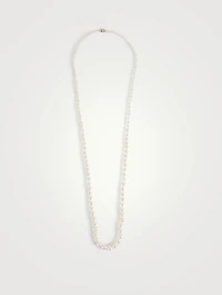 18K White Gold Pearl Graduated Necklace