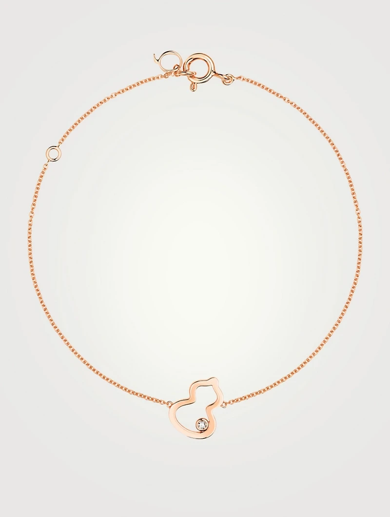Petite Wulu 18K Rose Gold Bracelet With Diamond
