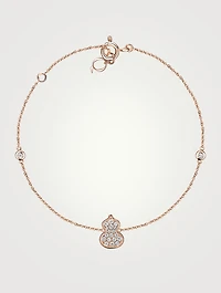 Petite Wulu 18K Rose Gold Bracelet With Pavé Diamonds