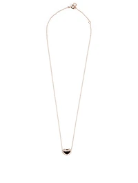 Yu Yi 18K Rose Gold Pendant Necklace With Diamonds And Onyx