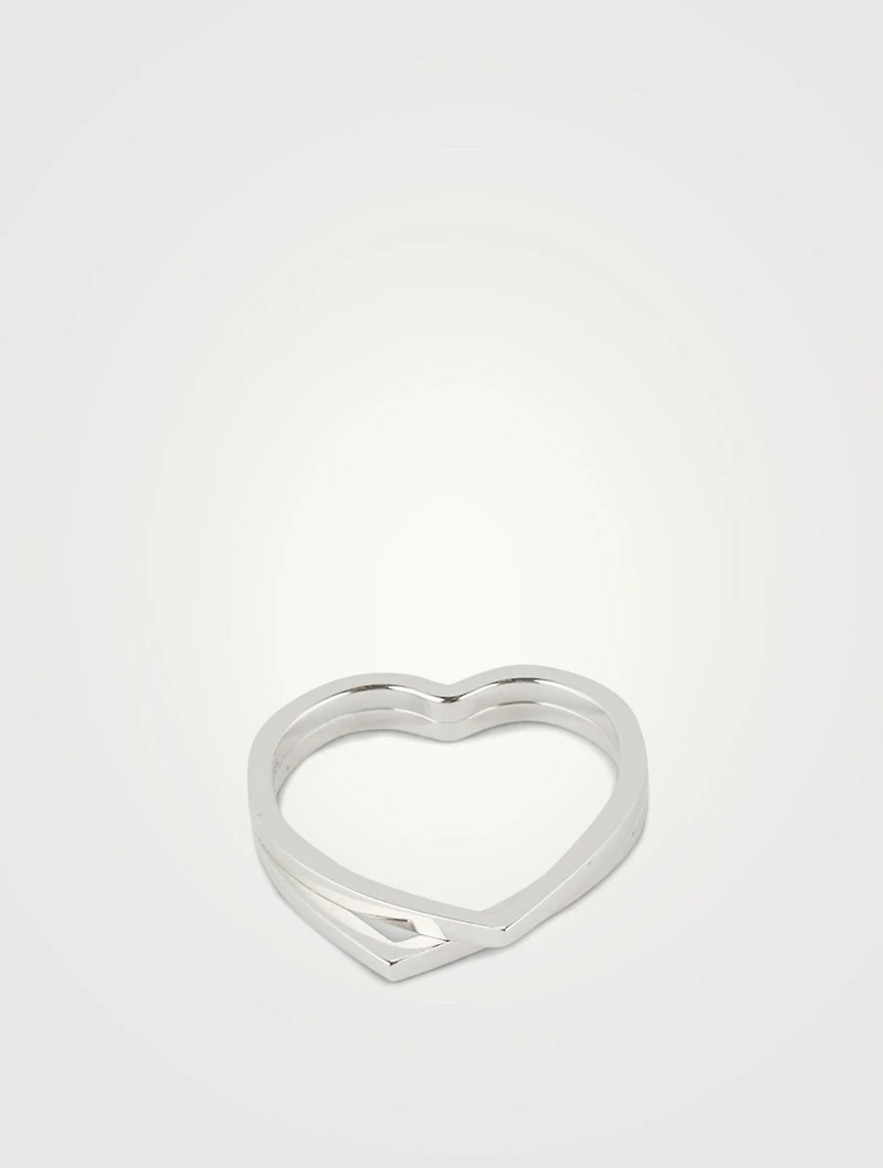 Coeur D'Antifer 18K White Gold Double Band Ring