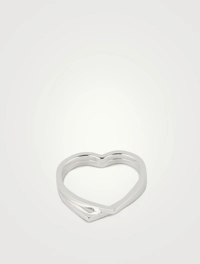 Coeur D'Antifer 18K White Gold Double Band Ring
