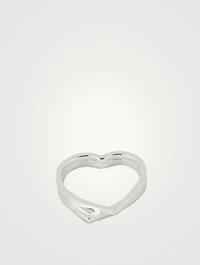 Coeur D'Antifer 18K White Gold Double Band Ring